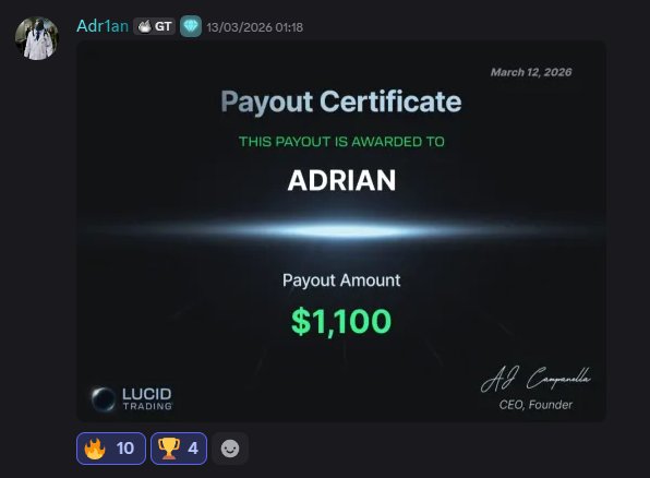 Adrian Lucid Trading payout